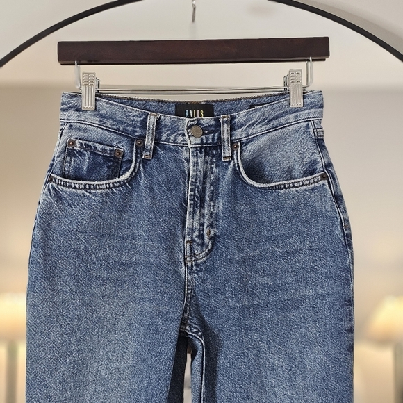 Rails The Topanga High-Rise Straight Jeans in Zypher Blue, Size 25 - Picture 4 of 11